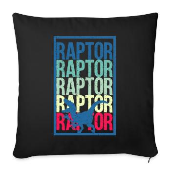 Dino - Sofa pillowcase 17,3'' x 17,3'' (45 x 45 cm) - black - Front