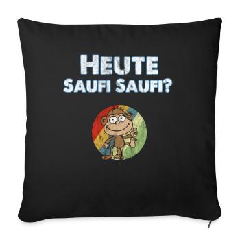 Junggesellenabschied Trinken Saufen Party Feiern - Sofakissenbezug 45 x 45 cm - Schwarz - Vorne