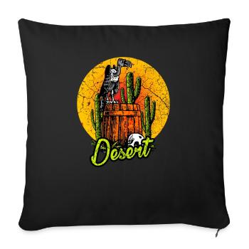 Crâne de soleil - Housse de coussin décorative 45 x 45 cm - noir - Devant