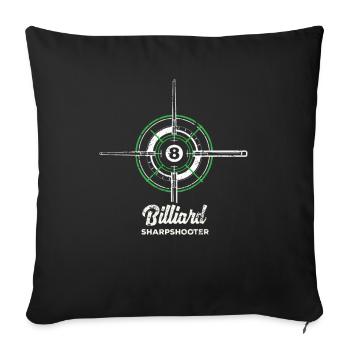 Billiard Billiard Biliard Billiard Ball Snooker Pool - Sofa pillowcase 17,3'' x 17,3'' (45 x 45 cm) - black - Front