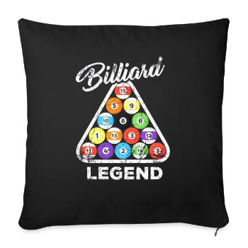 Billiard Billiard Biliard Billiard Ball Snooker Pool - Sofa pillowcase 17,3'' x 17,3'' (45 x 45 cm) - black - Front