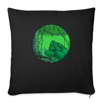 Rainforest tropics environmental protection nature climate change - Sofa pillowcase 17,3'' x 17,3'' (45 x 45 cm) - black - Front