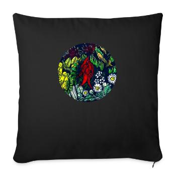 Rainforest tropics environmental protection nature climate change - Sofa pillowcase 17,3'' x 17,3'' (45 x 45 cm) - black - Front