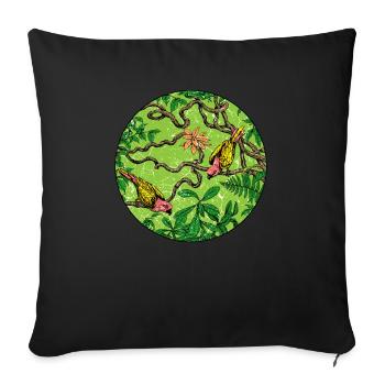 Rainforest tropics environmental protection nature climate change - Sofa pillowcase 17,3'' x 17,3'' (45 x 45 cm) - black - Front