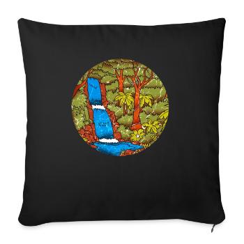 Rainforest tropics environmental protection nature climate change - Sofa pillowcase 17,3'' x 17,3'' (45 x 45 cm) - black - Front
