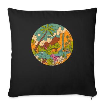 Rainforest tropics environmental protection nature climate change - Sofa pillowcase 17,3'' x 17,3'' (45 x 45 cm) - black - Front