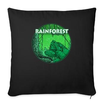 Rainforest tropics environmental protection nature climate change - Sofa pillowcase 17,3'' x 17,3'' (45 x 45 cm) - black - Front