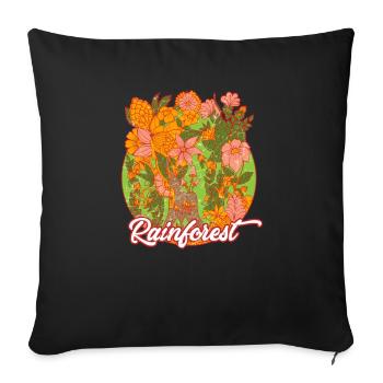 Rainforest tropics environmental protection nature climate change - Sofa pillowcase 17,3'' x 17,3'' (45 x 45 cm) - black - Front