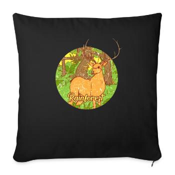Rainforest tropics environmental protection nature climate change - Sofa pillowcase 17,3'' x 17,3'' (45 x 45 cm) - black - Front