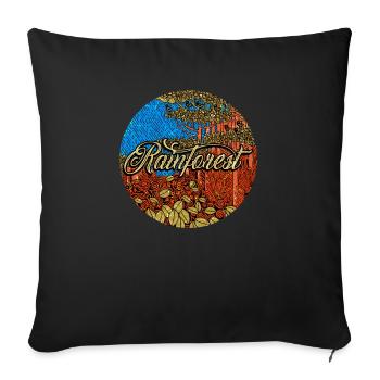 Rainforest tropics environmental protection nature climate change - Sofa pillowcase 17,3'' x 17,3'' (45 x 45 cm) - black - Front