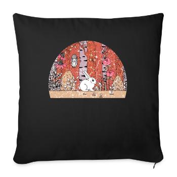 Easter bunny Easter Bunny - Sofa pillowcase 17,3'' x 17,3'' (45 x 45 cm) - black - Front