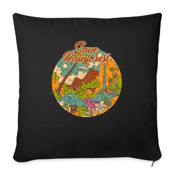 Rainforest tropics environmental protection nature jungle - Sofa pillowcase 17,3'' x 17,3'' (45 x 45 cm) - black - Front