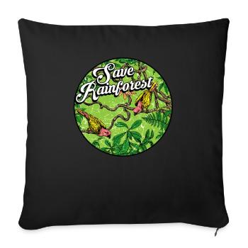 Rainforest tropics environmental protection birds jungle - Sofa pillowcase 17,3'' x 17,3'' (45 x 45 cm) - black - Front