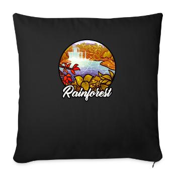 Rainforest tropics environmental protection nature climate change - Sofa pillowcase 17,3'' x 17,3'' (45 x 45 cm) - black - Front