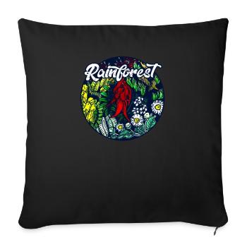 Rainforest tropics environmental protection nature climate change - Sofa pillowcase 17,3'' x 17,3'' (45 x 45 cm) - black - Front