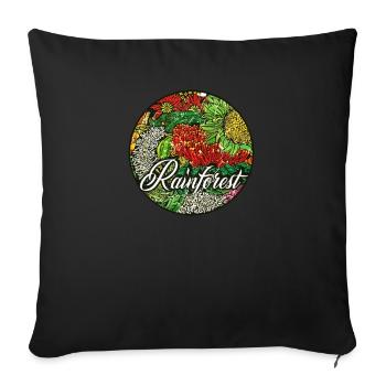 Rainforest tropics environmental protection nature climate change - Sofa pillowcase 17,3'' x 17,3'' (45 x 45 cm) - black - Front