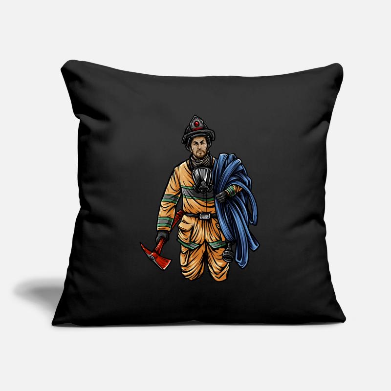 Illustration de pompier - Héros de pompier Housse de coussin décorative 45 x 45 cm