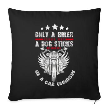 Funny Moto Moto Biker Gift Funny - Housse de coussin décorative 45 x 45 cm - noir - Devant
