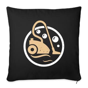 REINIGUNGSKRAFT BERUF PUTZFRAU REINIGUNG GESCHENK - Sofakissenbezug 45 x 45 cm - Schwarz - Vorne