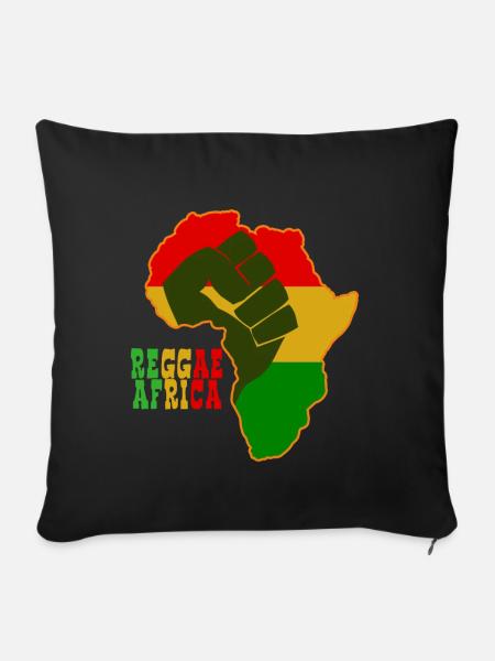 Reggae Africa - Sofakissenbezug 45 x 45 cm - Schwarz