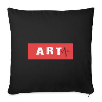 art - Sofa pillowcase 17,3'' x 17,3'' (45 x 45 cm) - black - Front
