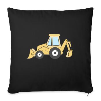 Grosse pelle - Housse de coussin décorative 45 x 45 cm - noir - Devant