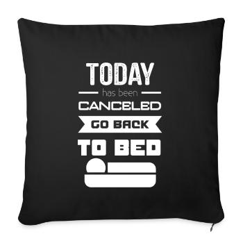 Back to bed - Sofa pillowcase 17,3'' x 17,3'' (45 x 45 cm) - black - Front