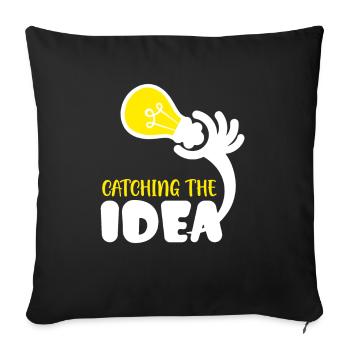 Have an idea - Sofa pillowcase 17,3'' x 17,3'' (45 x 45 cm) - black - Front