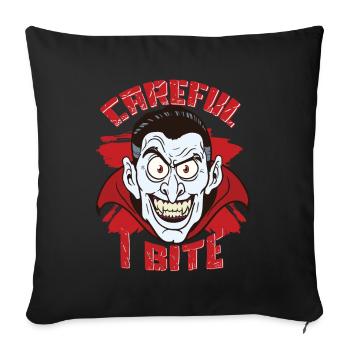 I bite Vampire - Sofa pillowcase 17,3'' x 17,3'' (45 x 45 cm) - black - Front