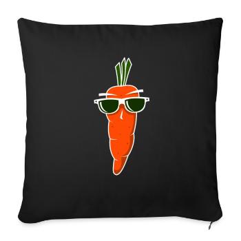 CARROT SHADES - Sofa pillowcase 17,3'' x 17,3'' (45 x 45 cm) - black - Front