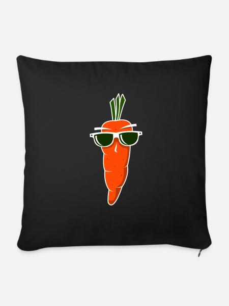 CARROT SHADES - Sofakissenbezug 45 x 45 cm - Schwarz