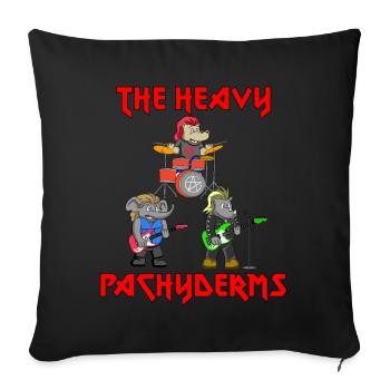 THE HEAVY PACHYDERMS - DICKHÄUTER SPIELEN METAL - Sofakissenbezug 45 x 45 cm - Schwarz - Vorne