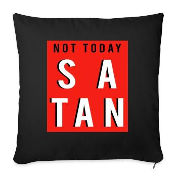 Nicht heute Satan - Sofakissenbezug 45 x 45 cm - Schwarz - Vorne