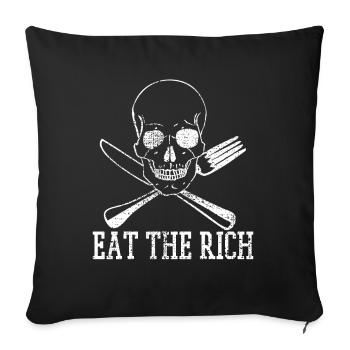 Protes politique socialiste anarchiste - Housse de coussin décorative 45 x 45 cm - noir - Devant