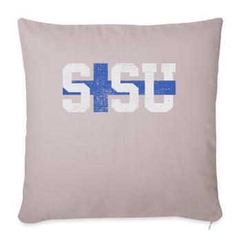 Sisu Finlande finnois - Housse de coussin décorative 45 x 45 cm - taupe clair - Devant