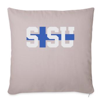 Sisu Finnoise Finnoise Drapeau finlandais - Housse de coussin décorative 45 x 45 cm - taupe clair - Devant