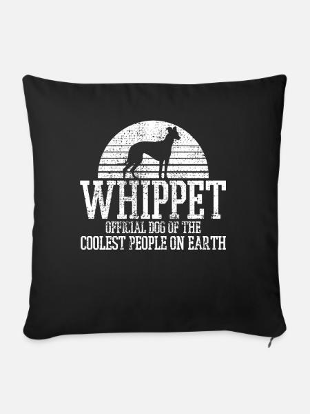 Whippet Hundehalter Tierarzt - Sofakissenbezug 45 x 45 cm - Schwarz