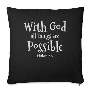 Christian Bible Black History - Sofa pillowcase 17,3'' x 17,3'' (45 x 45 cm) - black - Front