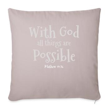 Christliche Bibel Schwarze Geschichte - Sofakissenbezug 45 x 45 cm - helles Taupe - Vorne