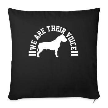 AM STAFF Staffordshire - Sofa pillowcase 17,3'' x 17,3'' (45 x 45 cm) - black - Front