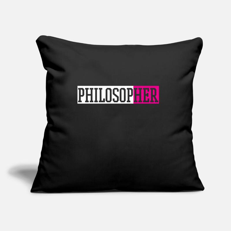 Philosophe philosophie professeur Housse de coussin décorative 45 x 45 cm
