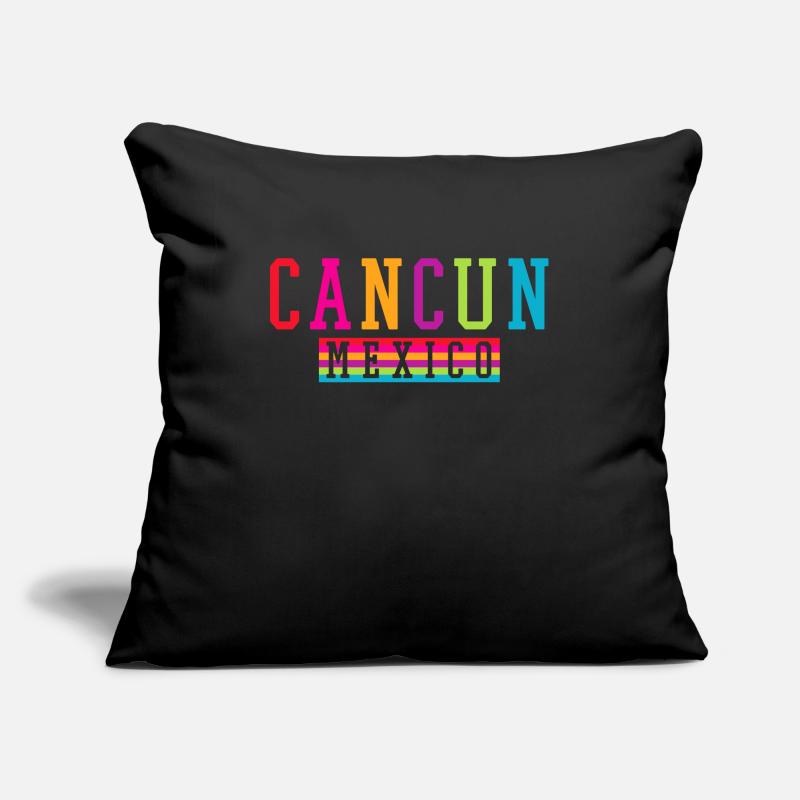 Cancun Mexique Île de la plage Housse de coussin décorative 45 x 45 cm