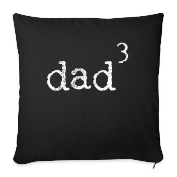 Fête des pères du Père - Housse de coussin décorative 45 x 45 cm - noir - Devant