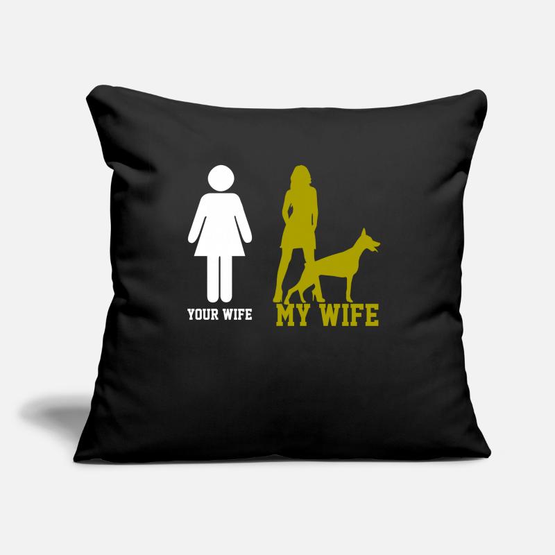 Dobermann Mrs. Master Sofa pillowcase 17,3'' x 17,3'' (45 x 45 cm)