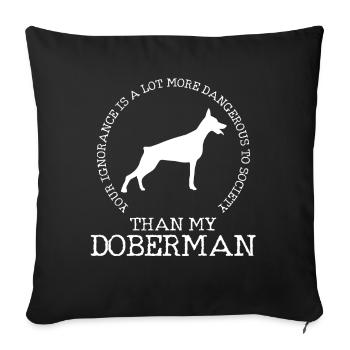 DOBERMANN - Sofakissenbezug 45 x 45 cm - Schwarz - Vorne