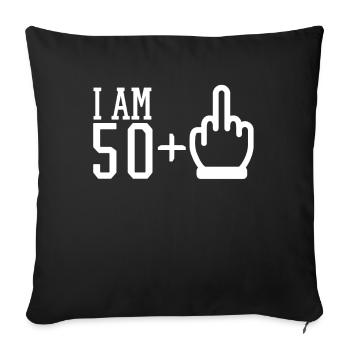 51 ans 51 ans - Housse de coussin décorative 45 x 45 cm - noir - Devant