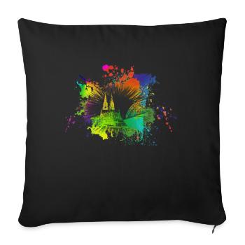 Cologne Cathedral Cologne - Sofa pillowcase 17,3'' x 17,3'' (45 x 45 cm) - black - Front