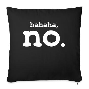 Pas d’humour - Housse de coussin décorative 45 x 45 cm - noir - Devant