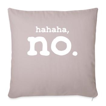 Pas d’humour - Housse de coussin décorative 45 x 45 cm - taupe clair - Devant