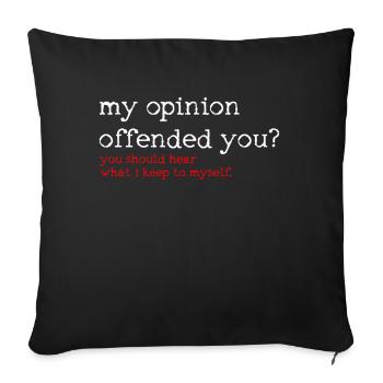 Sarcastic quotation shirts - Sofa pillowcase 17,3'' x 17,3'' (45 x 45 cm) - black - Front
